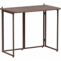 vidaXL Tuintafel inklapbaar 90x51x75 cm poly rattan bruin