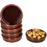 MamboCat Set van 6 ESCURO Cazuela kleikommen Ø 12cm donkerbruin - 240733.2