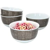 Ritzenhoff & Breker Set van 4 kommen diep bruin Brazilië 14cm - 409291