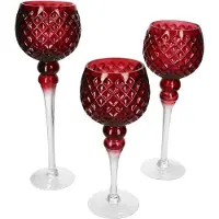 MamboCat B./2 set van 3 lantaarns Manou Roze wijnrood - 7418800