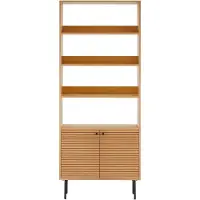 House Nordic Boekenkast Kyoto | mdf naturel 80x200x30 cm boekenkasten | NADUVI