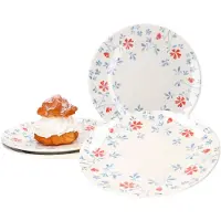 Ritzenhoff & Breker Set van 4 dessert taartplateaus Bloem Blauw Julia 21,5cm - 404203
