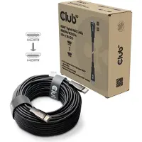 Club 3D CAC-1392 HDMI Verlengkabel [1x HDMI-stekker - 1x HDMI-stekker] Zwart Active Optical Cable (AOC) 30 m