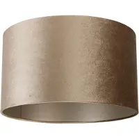 QAZQA Fluwelen lampenkap taupe 35/35/20