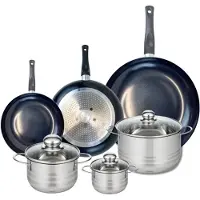 Elo Set van 3 Kookpannen 20, 24 en 32 cm en 3 braadpannen 12, 16 en 20 cm Elo Prima Brillant