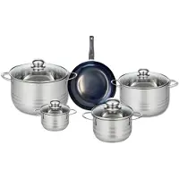Elo Set van 1 Koekenpan 20 cm en 4 kookpotten 12, 16, 20 en 24 cm Elo Prima Glanzend