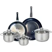 Elo Set van 2 Koekenpannen 28 en 32 cm en 3 kookpotten 14, 16 en 20 cm Elo Prima Brillant