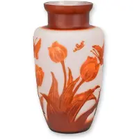 Baakman Vaas - "Tulip" - Cameo Glas - 29,8 cm hoog