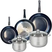 Elo Set van 3 Kookpannen 20, 24 en 28 cm en 2 braadpannen 16 en 20 cm Elo Prima Brillant