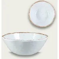 Arca TIERRA White - Melamine kom Ø28xH10cm – licht in gewicht – makkelijk stapelbaar – voor binnen en buiten