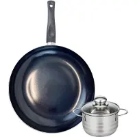 Elo Set van 1 Koekenpan 28 cm en 1 braadpan 12 cm Elo Prima Glanzend