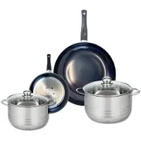 Elo Set van 2 Koekenpannen 20 en 32 cm en 2 kookpotten 20 en 24 cm Elo Prima Glanzend