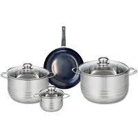 Elo Set van 1 Koekenpan 20 cm en 3 kookpotten 12, 20 en 24 cm Elo Prima Glanzend