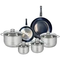Elo Set van 2 Kookpannen 20 en 28 cm en 5 braadpannen 12, 14, 16, 20 en 24 cm Elo Prima Brillant