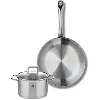 Elo Set van 1 Koekenpan 24 cm en 1 braadpan 14 cm Elo Profi Citrin