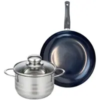 Elo Set van 1 Koekenpan 20 cm en 1 braadpan 14 cm Elo Prima Glanzend