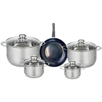 Elo Set van 1 Koekenpan 20 cm en 4 kookpotten 12, 14, 20 en 24 cm Elo Prima Brillant