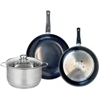 Fackelmann Set van 2 Koekenpannen 28 en 32 cm en 1 braadpan 24 cm Elo Prima Brillant