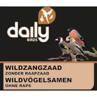 Daily Wildzangzaad zonder raapzaad - 1.5KG - Kweek - Inheemse vogels - Putter - Huismus - Roodborstje