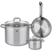 Elo Set van 1 Koekenpan 24 cm en 2 kookpotten 14 en 26 cm Elo Profi Citrin