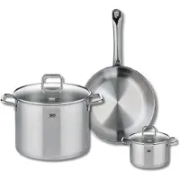 Elo Set van 1 Koekenpan 28 cm en 2 kookpotten 14 en 26 cm Elo Profi Citrin
