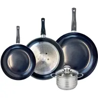 Elo Set van 3 Koekenpannen 24, 28 en 32 cm en 1 braadpan 14 cm Elo Prima Brillant