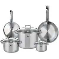 Elo Set van 2 Koekenpannen 24 en 28 cm en 3 Kookpotten 14, 20 en 26 cm Elo Profi Citrin