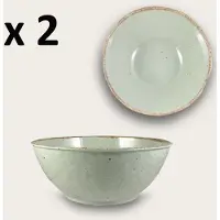 Arca TIERRA Sand - Set van 2 Melamine kommen Ø22xH9cm – licht in gewicht – makkelijk stapelbaar – voor binnen en buiten