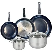 Elo Set van 3 Kookpannen 20, 24 en 28 cm en 2 braadpannen 14 en 20 cm Elo Prima Brillant