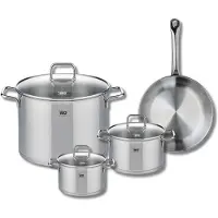 Elo Set van 1 Koekenpan 24 cm en 3 kookpotten 14, 16 en 26 cm Elo Profi Citrin