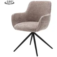 Tower Living Eetkamerstoel Fondo met armleuning draaibaar - Stof Mona 120 Taupe