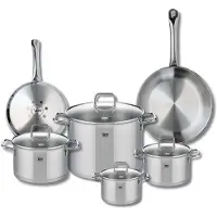 Elo Set van 2 Koekenpannen 24 en 28 cm en 4 kookpotten 14, 16, 20 en 26 cm Elo Profi Citrin