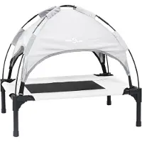 vidaXL Hondenbed Zilvergrijs 76 x 62 x 70,5 cm Staal