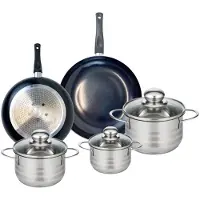 Elo Set van 2 Koekenpannen 20 en 24 cm en 3 kookpotten 12, 14 en 16 cm Elo Prima Brillant