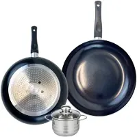 Elo Set van 2 Koekenpannen 28 en 32 cm en 1 braadpan 12 cm Elo Prima Brillant
