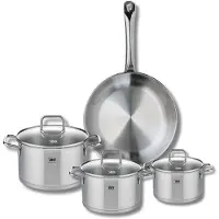 Elo Set van 1 Koekenpan 24 cm en 3 kookpotten 12, 14 en 16 cm Elo Profi Citrin