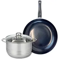 Elo Set van 1 Koekenpan 32 cm en 1 braadpan 24 cm Elo Prima Glanzend