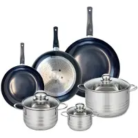 Elo Set van 3 Kookpannen 20, 24 en 28 cm en 3 braadpannen 12, 16 en 20 cm Elo Prima Brillant