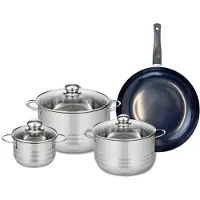 Elo Set van 1 Koekenpan 28 cm en 3 kookpotten 14, 20 en 24 cm Elo Prima Brillant