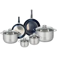 Elo Set van 2 Koekenpannen 20 en 24 cm en 4 kookpotten 12, 14, 20 en 24 cm Elo Prima Brillant