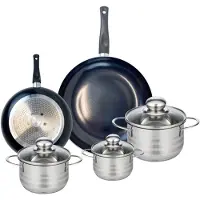 Elo Set van 2 Koekenpannen 20 en 28 cm en 3 kookpotten 12, 14 en 16 cm Elo Prima Brillant