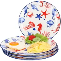 Ritzenhoff & Breker Set van 4 dinerborden 27cm Zeester Seaside - Ritzenhoff 270136