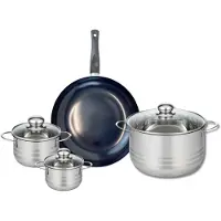 Elo Set van 1 Koekenpan 28 cm en 3 kookpotten 12, 14 en 24 cm Elo Prima Brillant