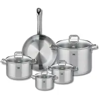 Elo Set van 1 Koekenpan 28 cm en 4 kookpotten 14, 16, 20 en 26 cm Elo Profi Citrin
