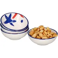 Ritzenhoff & Breker Set van 4 platte kommen 8cm Zeester Seaside - Ritzenhoff 270181