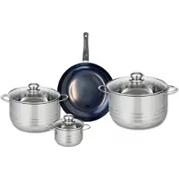 Elo Set van 1 Koekenpan 24 cm en 3 kookpotten 12, 20 en 24 cm Elo Prima Glanzend