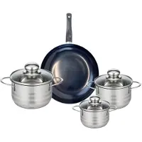 Elo Set van 1 Koekenpan 24 cm en 3 kookpotten 12, 14 en 16 cm Elo Prima Brillant
