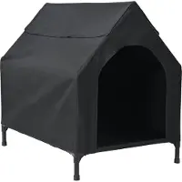 vidaXL Huis voor huisdieren Zwart 90 x 65 x 83 cm Staal