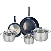 Elo Set van 2 Koekenpannen 20 en 28 cm en 3 kookpotten 14, 16 en 20 cm Elo Prima Brillant