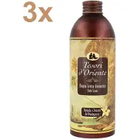 Tesori d'Oriente Badcrème – Vanille & Gember – 3x 500 ml – Aromatisch & Voedend – Luxe Italiaanse Verzorging - Voordeelverpakking